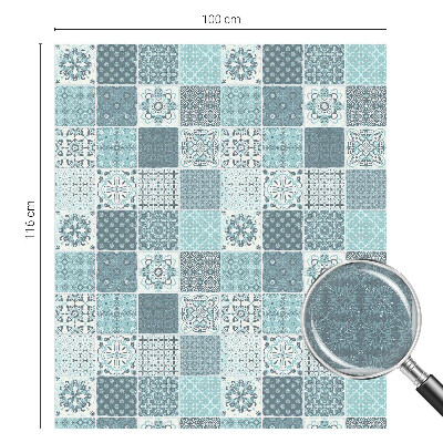 Milchglasfolie Fenster Buntglasoptik Boho-Fliesen