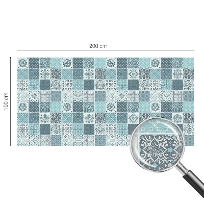 Milchglasfolie Fenster Buntglasoptik Boho-Fliesen