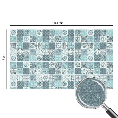 Milchglasfolie Fenster Buntglasoptik Boho-Fliesen