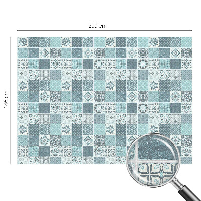 Milchglasfolie Fenster Buntglasoptik Boho-Fliesen