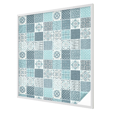 Milchglasfolie Fenster Buntglasoptik Boho-Fliesen