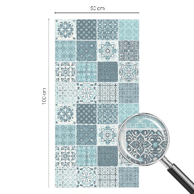 Milchglasfolie Fenster Buntglasoptik Boho-Fliesen
