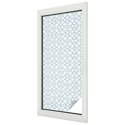 Sichtschutz Klebefolie für Fenster Blaue Ornamente