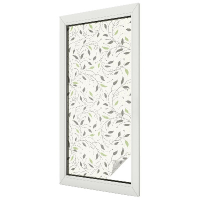 Fensterfolie mit Motiv Buntglas Blätter von Trieben