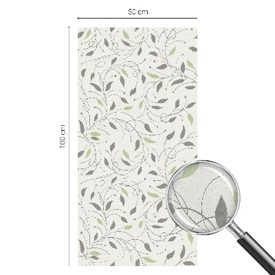 Fensterfolie mit Motiv Buntglas Blätter von Trieben