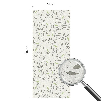 Fensterfolie mit Motiv Buntglas Blätter von Trieben