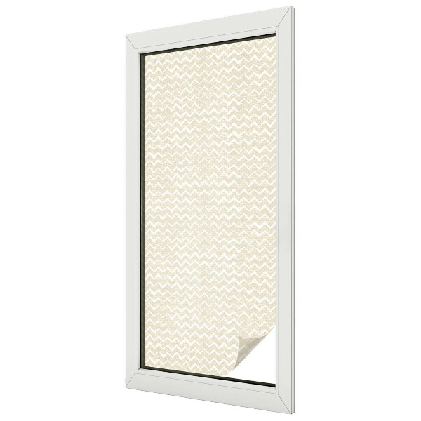 Sichtschutz Klebefolie für Fenster Beige Zickzack