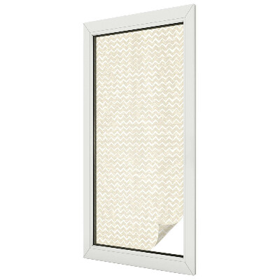 Sichtschutz Klebefolie für Fenster Beige Zickzack