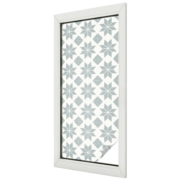 Fensterfolie mit Motiv Buntglas Geometrische Sterne