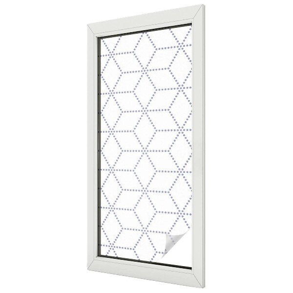 Milchglasfolie Fenster Buntglasoptik Lila Rauten