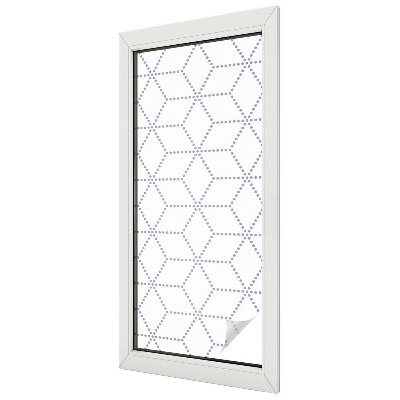 Milchglasfolie Fenster Buntglasoptik Lila Rauten