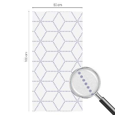 Milchglasfolie Fenster Buntglasoptik Lila Rauten