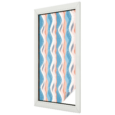 Fensterfolie mit Motiv Buntglas Wellenförmiger Rhythmus