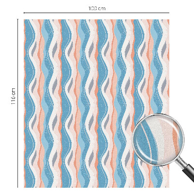 Fensterfolie mit Motiv Buntglas Wellenförmiger Rhythmus