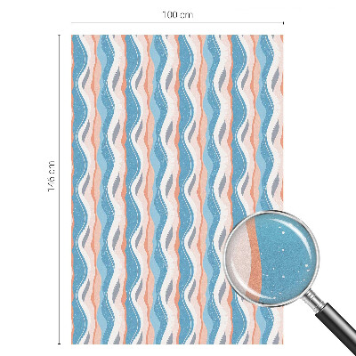 Fensterfolie mit Motiv Buntglas Wellenförmiger Rhythmus