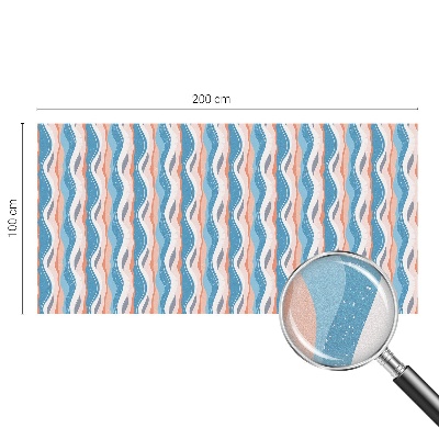 Fensterfolie mit Motiv Buntglas Wellenförmiger Rhythmus