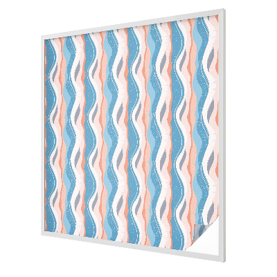 Fensterfolie mit Motiv Buntglas Wellenförmiger Rhythmus