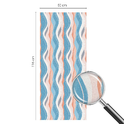 Fensterfolie mit Motiv Buntglas Wellenförmiger Rhythmus
