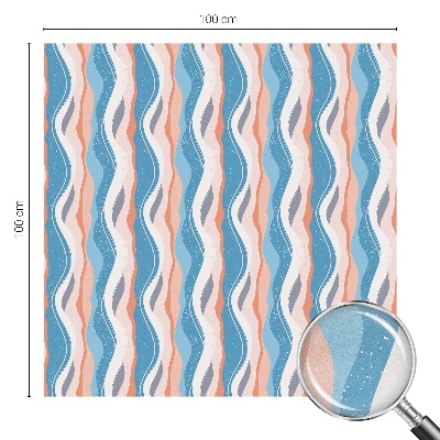 Fensterfolie mit Motiv Buntglas Wellenförmiger Rhythmus