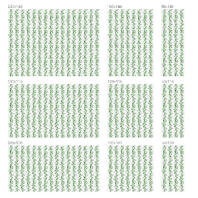 Fensterfolie Sichtschutz Grüne Girlanden