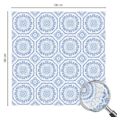 Milchglasfolie Fenster Buntglasoptik Blumenschmuck