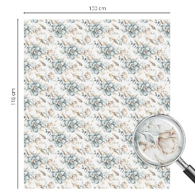 Milchglasfolie Fenster Buntglasoptik Florale Eleganz