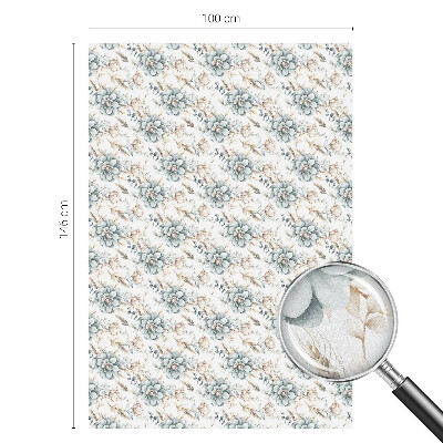 Milchglasfolie Fenster Buntglasoptik Florale Eleganz