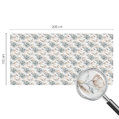 Milchglasfolie Fenster Buntglasoptik Florale Eleganz