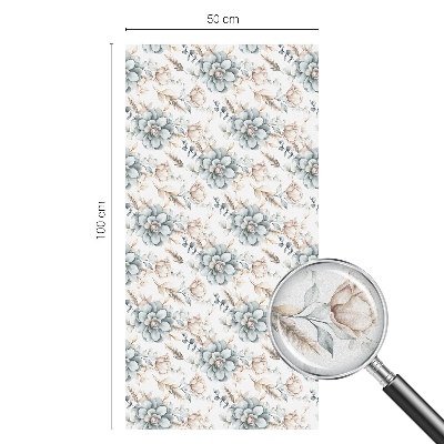 Milchglasfolie Fenster Buntglasoptik Florale Eleganz