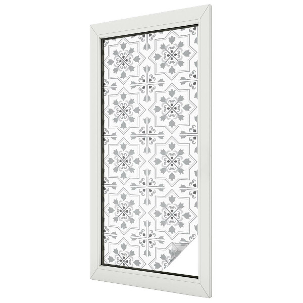 Fensterfolie mit Motiv Buntglas Symmetrische Ornamente