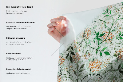 Fensterfolie Sichtschutz Blumenfliesen