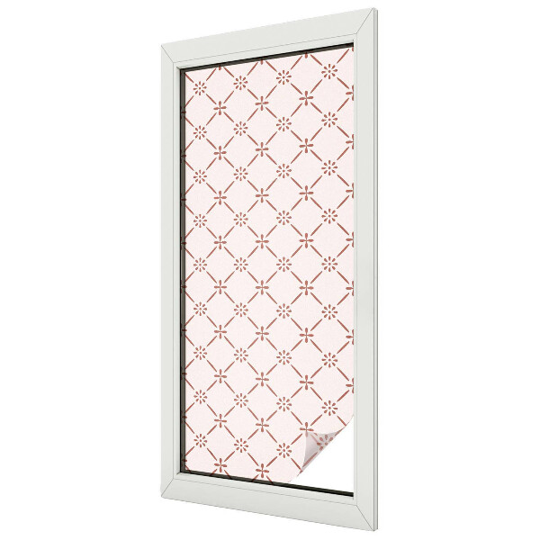 Fensterfolie mit Motiv Buntglas Blumenmuster