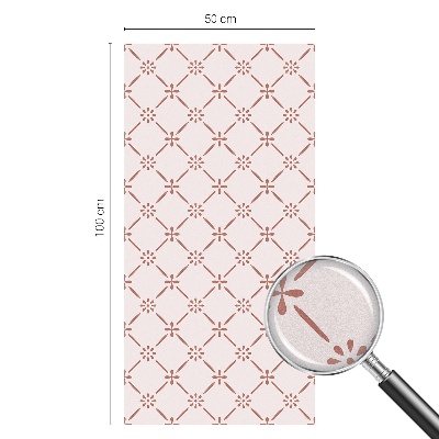 Fensterfolie mit Motiv Buntglas Blumenmuster