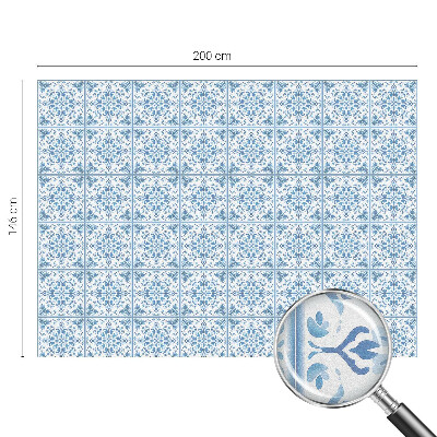 Fensterfolie mit Motiv Buntglas Blumenschmuck