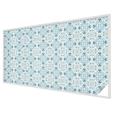 Milchglasfolie Fenster Buntglasoptik Blumenfliesen