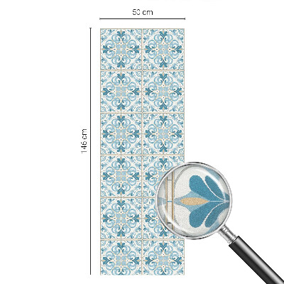 Milchglasfolie Fenster Buntglasoptik Blumenfliesen