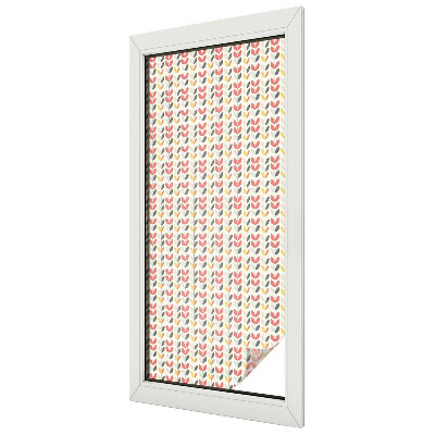 Fensterfolie mit Motiv Buntglas Retro-Blätter