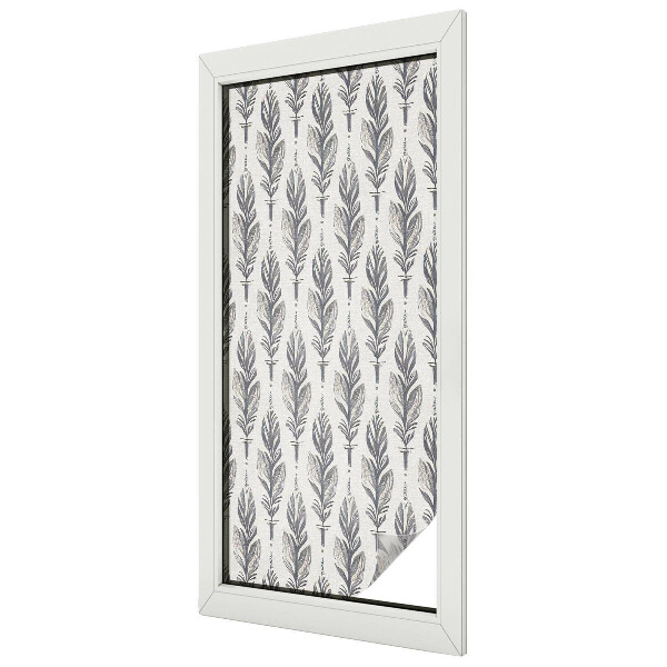 Fensterfolie mit Motiv Buntglas Elegante Federn