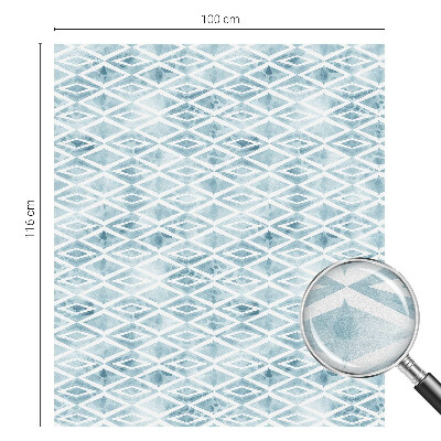 Fensterfolie mit Motiv Buntglas Blaue Rauten