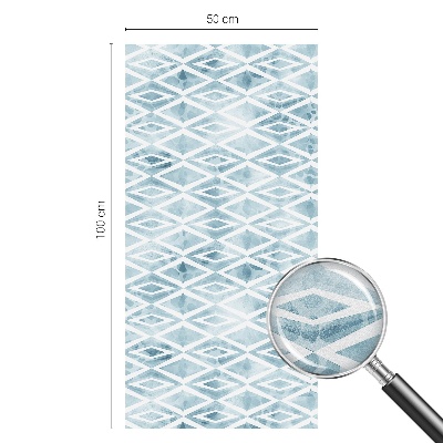 Fensterfolie mit Motiv Buntglas Blaue Rauten