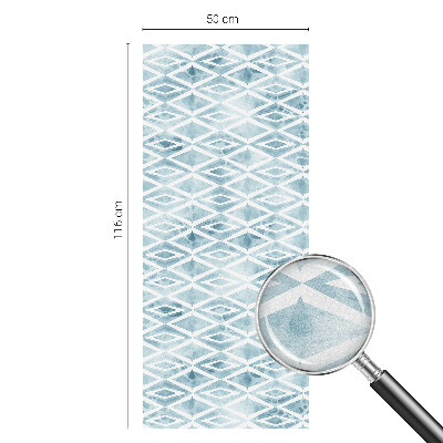 Fensterfolie mit Motiv Buntglas Blaue Rauten