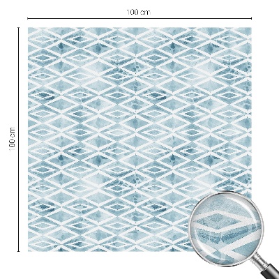 Fensterfolie mit Motiv Buntglas Blaue Rauten