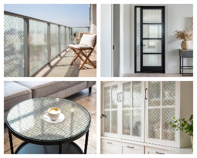 Fensterfolie Sichtschutz Geometrisches Motiv