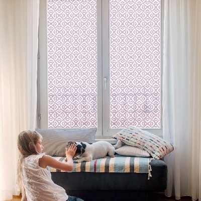 Fensterfolie mit Motiv Buntglas Lila Formen