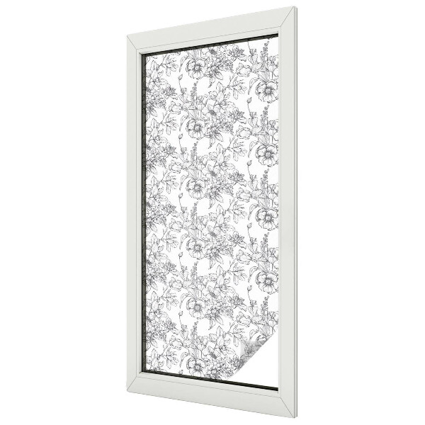 Sichtschutz Klebefolie für Fenster Florale Eleganz