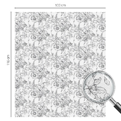 Sichtschutz Klebefolie für Fenster Florale Eleganz