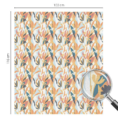 Fensterfolie mit Motiv Buntglas Botanische Energie