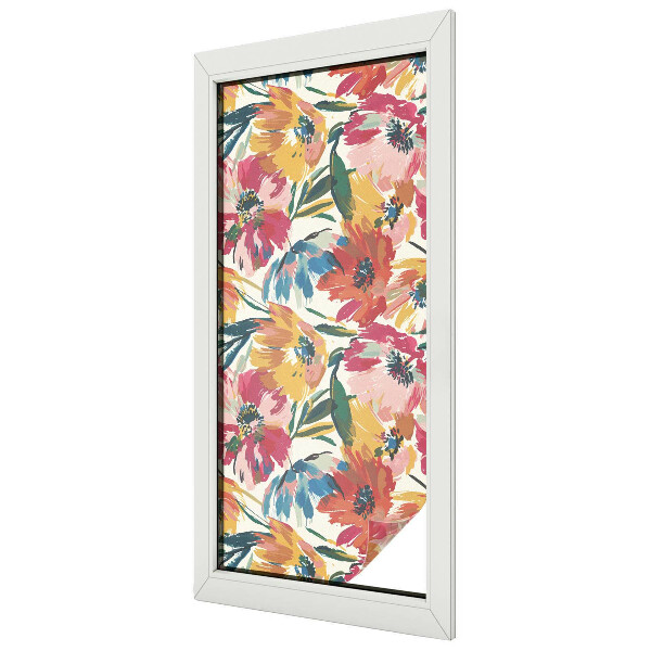 Milchglasfolie Fenster Buntglasoptik Blumenexplosion