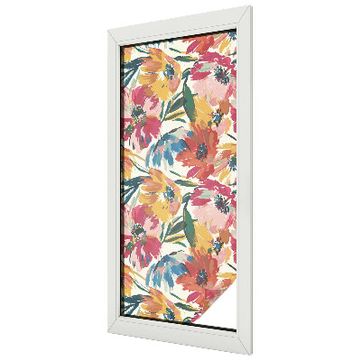 Milchglasfolie Fenster Buntglasoptik Blumenexplosion