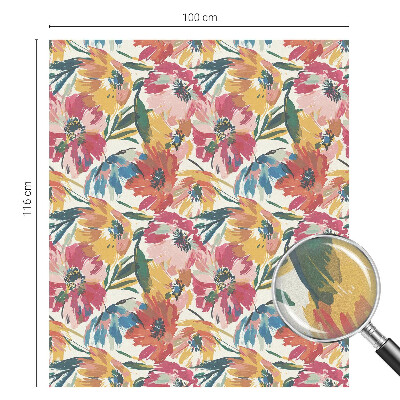 Milchglasfolie Fenster Buntglasoptik Blumenexplosion